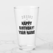 60e verjaardag van het cadeautje van een glazen bu (Achterkant)