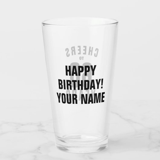 60e verjaardag van het cadeautje van een glazen bu (Achterkant)