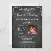 60e verjaardag van het Chalkboard-typografie Kaart (Voorkant)