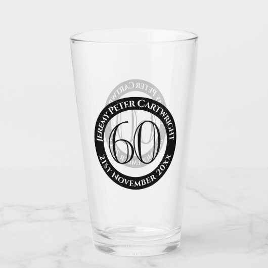 60e verjaardag van het gevierd glas (Achterkant)