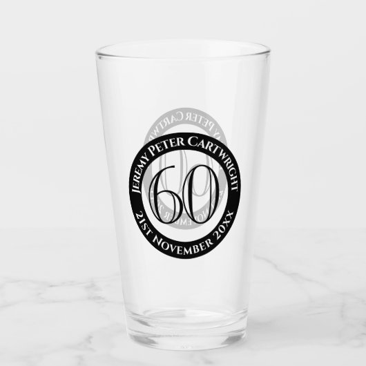 60e verjaardag van het gevierd glas (Voorkant)