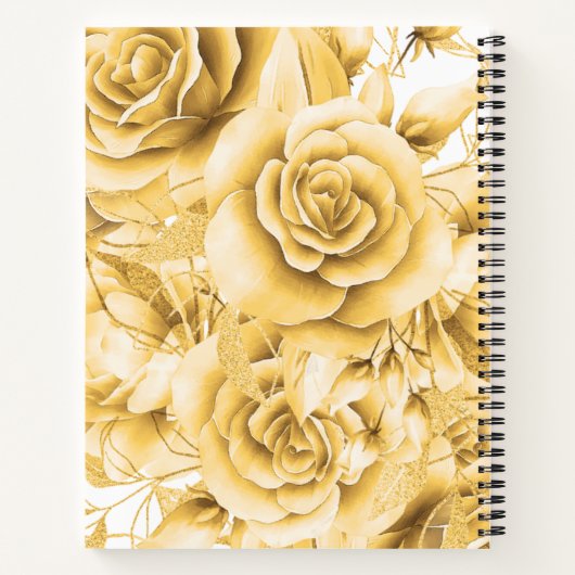 60e verjaardag van het Guestbook Party Floral Gold Notitieboek (Achterkant)