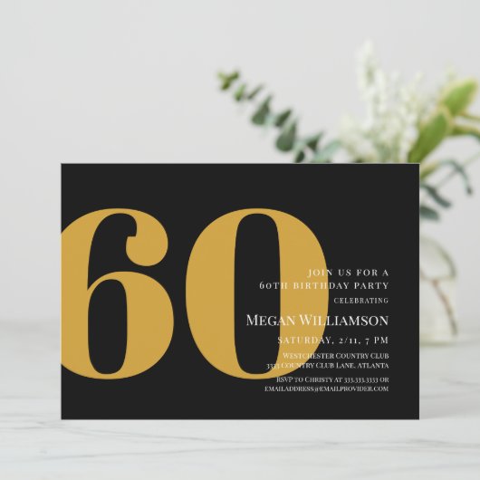 60e verjaardag van het moderne gouden en zwarte sc kaart (Staand voorkant)