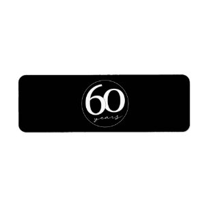 60e verjaardag van het sigaar-etiket Favor/Gift Etiket