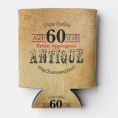 60e verjaardag van ouderdom, Antiek, gerijpt en  Blikjeskoeler (Voorkant)