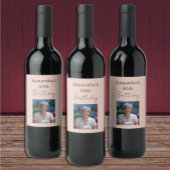 60e verjaardag van perfecte wijn etiket