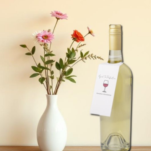 60e verjaardag van perfecte wijn flessenhanger