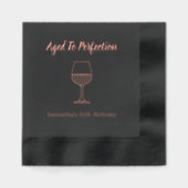 60e verjaardag van perfecte wijn folie servetten (Voorkant)