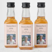 60e verjaardag van perfecte wijn likeurfles etiket (Flessen)