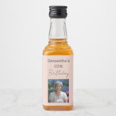 60e verjaardag van perfecte wijn likeurfles etiket (Voorkant)