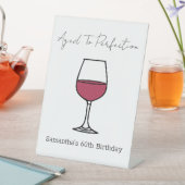 60e verjaardag van perfecte wijn reclamebord met voetstuk (Insitu)