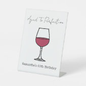 60e verjaardag van perfecte wijn reclamebord met voetstuk (Voorkant)