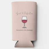 60e verjaardag van perfecte wijn seltzer blikjeskoeler (Voorkant)