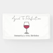 60e verjaardag van perfecte wijn spandoek (Horizontaal)