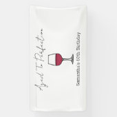 60e verjaardag van perfecte wijn spandoek (Verticaal)