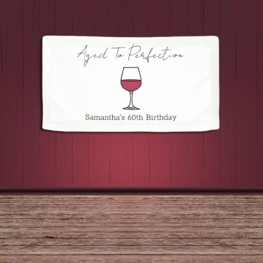60e verjaardag van perfecte wijn spandoek