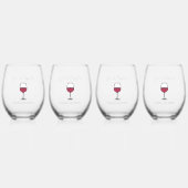 60e verjaardag van perfecte wijn wijnglas zonder voet (Voorkant)