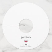 60e verjaardag van perfecte wijn wijnglaslabel (Voorkant)