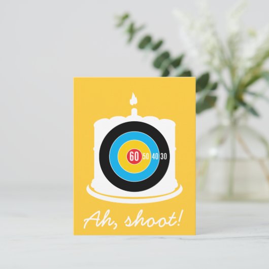 60e verjaardag van Sharpschutter - Doeluitnodiging Kaart (Staand voorkant)