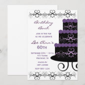 60e verjaardag van uitnodigingen van de Paarse wer (Voorkant / Achterkant)