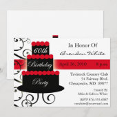 60e verjaardag van uitnodigingen van de partij (Voorkant / Achterkant)