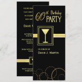 60e verjaardag van uitnodigingen van de partij - h (Voorkant / Achterkant)