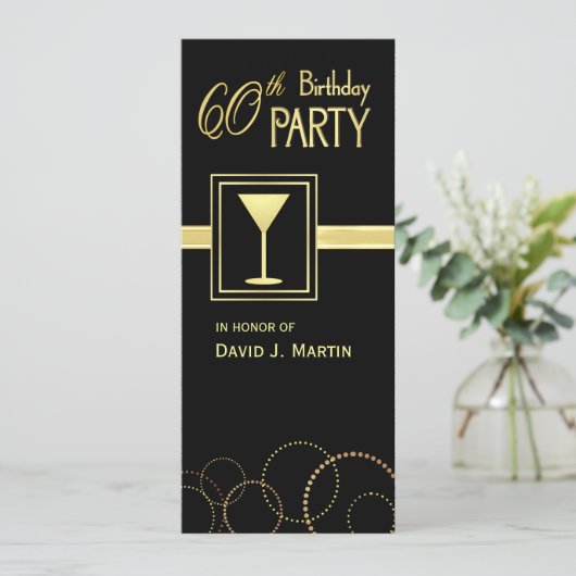 60e verjaardag van uitnodigingen van de Partij van (Staand voorkant)
