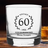 60e verjaardag Verouderd tot perfecte aangepaste n Whisky Glas