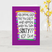 60E VERJAARDAG VERRASSING KAART (Gele Bloem)
