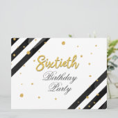 60e verjaardag Verrassingsgoud Glitter Geometric Kaart (Staand voorkant)