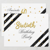 60e verjaardag Verrassingsgoud Glitter Geometric Kaart (Voorkant / Achterkant)