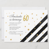 60e verjaardag Verrassingsgoud Glitter Geometric Kaart (Achterkant)