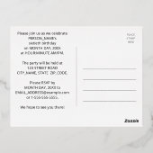 60e verjaardag: Vette, kleurrijke Fireworks-look Folie Uitnodiging Briefkaart (Achterkant)