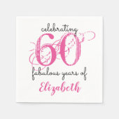 60e verjaardag vieren 60 fantastische jaren op maa servet (Voorkant)