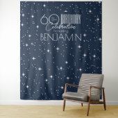 60e verjaardag viering foto achtergrond wandkleed (In situ)