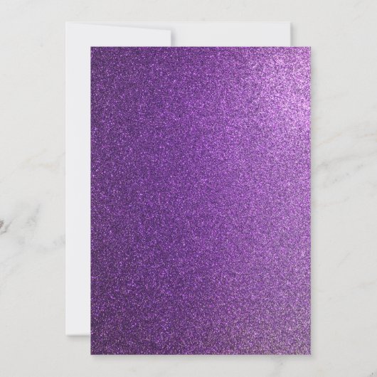 60e verjaardag viering Paarse uitnodiging (Achterkant)