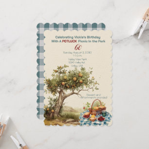 60e verjaardag viering picknick in het park kaart