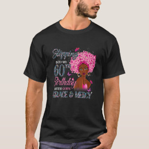 60e verjaardag vierkant in 60 jaar oude bla t-shirt