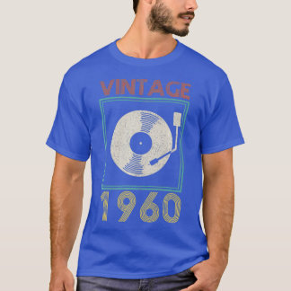 60e Verjaardag Vintage 1960 Vinyl Record DJ Gift T-shirt