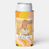 60e Verjaardag Vintage 1982 Gestreepte Koelbox Seltzer Blikjeskoeler (Seltzer Voorkant)