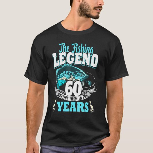 60e verjaardag visserij 60 jaar oude visser 1963 3 t-shirt (Voorkant)