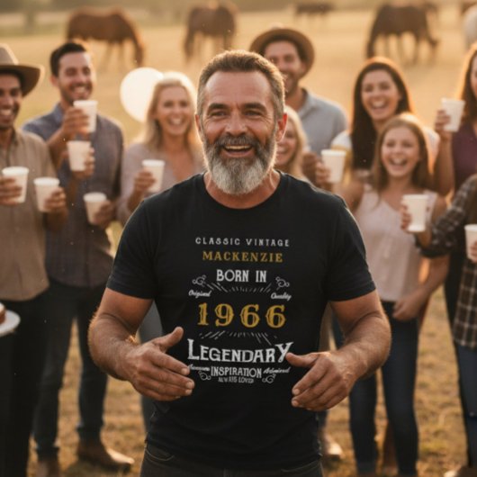 60e verjaardag Voeg Jouw naam uit 1961 Legendary t T-shirt