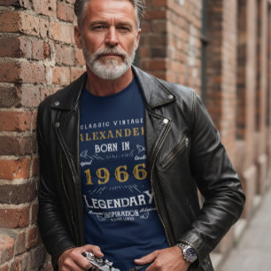 60e verjaardag Voeg Jouw naam uit 1963 Legendary t T-shirt