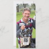 60e verjaardag Volwassenen 60e foto QR-code Kaart (Achterkant)