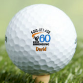 60e verjaardag voor broer - 60 jaar trendy cadeau golfballen