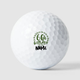60e verjaardag voor golfer golfballen