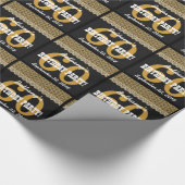 60e verjaardag voor haar A11 Black en Gold Cadeaupapier (Hoek)
