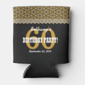60e verjaardag voor haar A18 zwart en goud Blikjeskoeler (Voorkant)