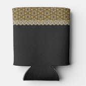 60e verjaardag voor haar A18 zwart en goud Blikjeskoeler (Achterkant)