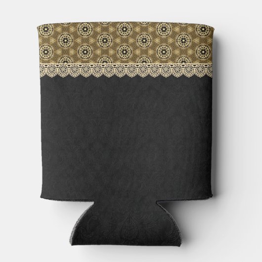 60e verjaardag voor haar A18 zwart en goud Blikjeskoeler (Achterkant)